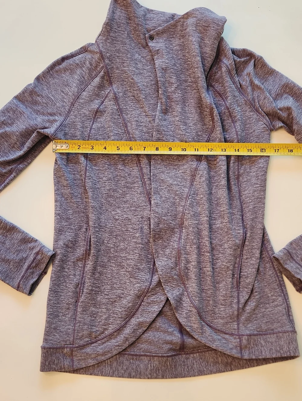 Lululemon purple jacket ruru rally wrap sweater open front cardigan Size 4